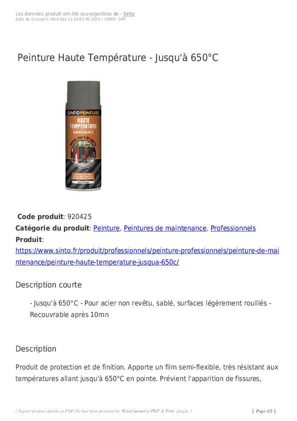 Fiche produit