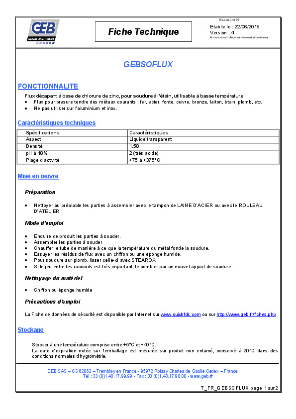 Fiche produit