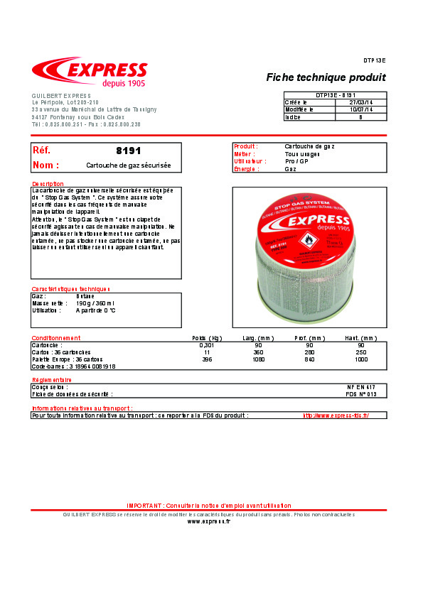 Fiche produit