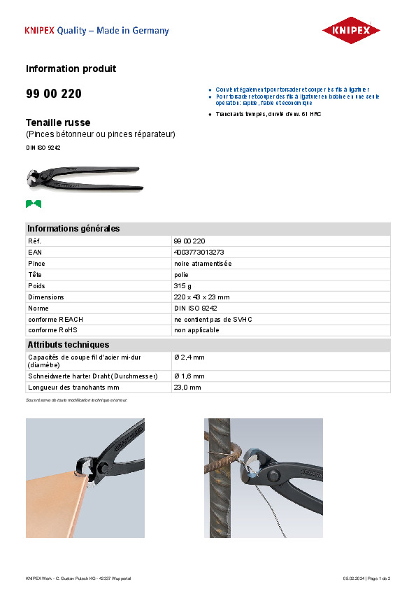 Fiche produit