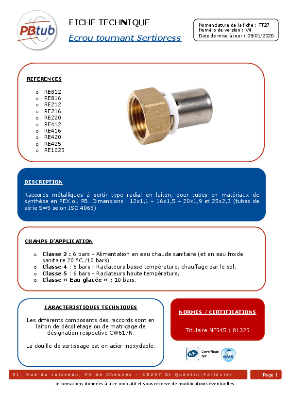 Fiche produit