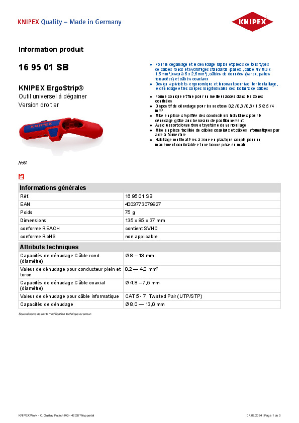 Fiche produit