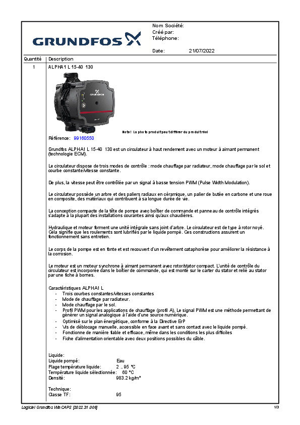 Fiche produit