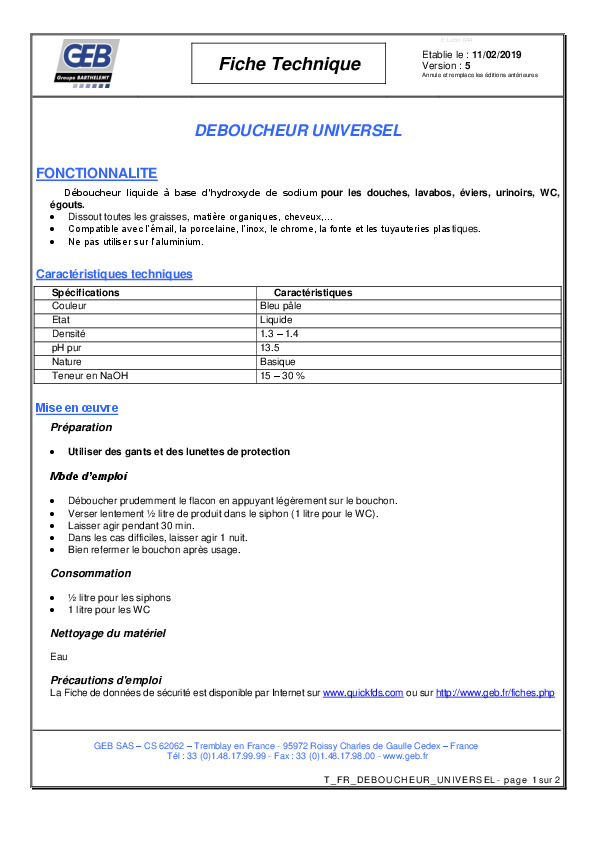 Fiche produit