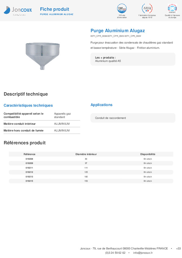 Fiche produit
