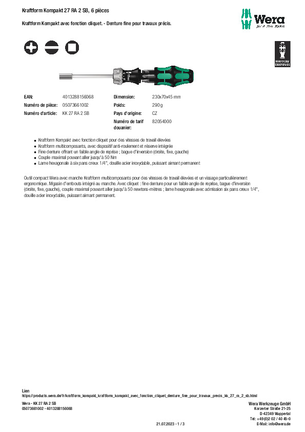 Fiche produit