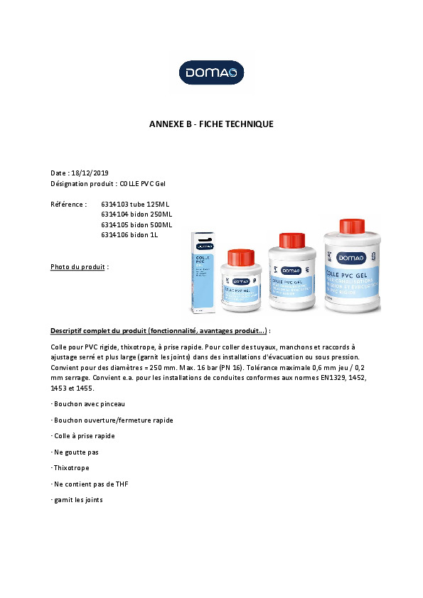 Fiche produit