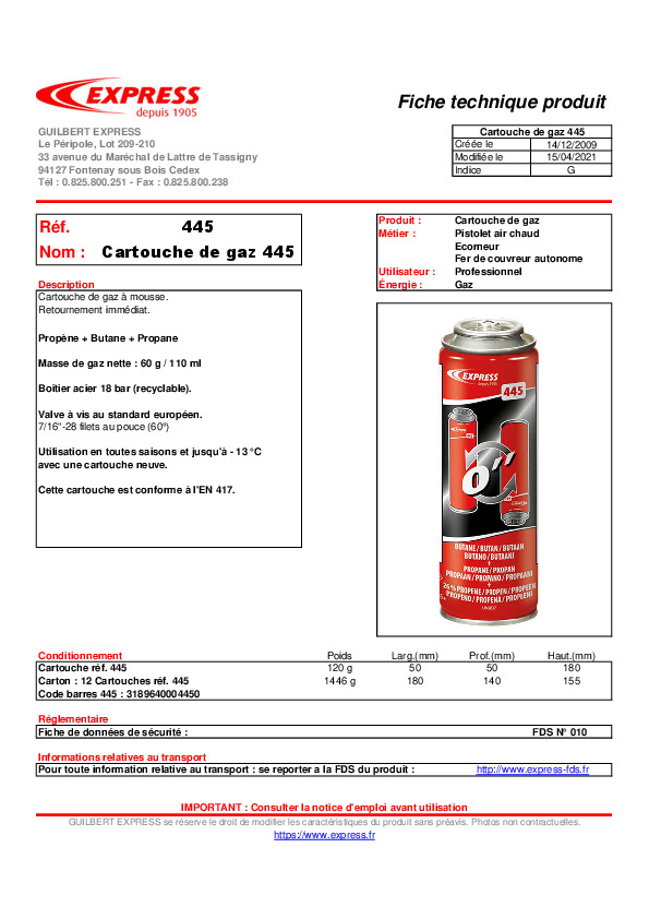Fiche produit