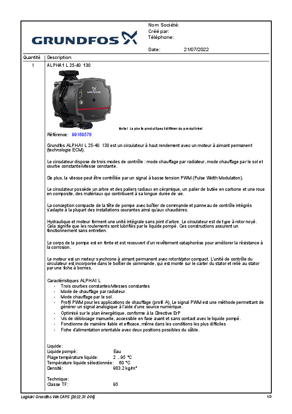 Fiche produit