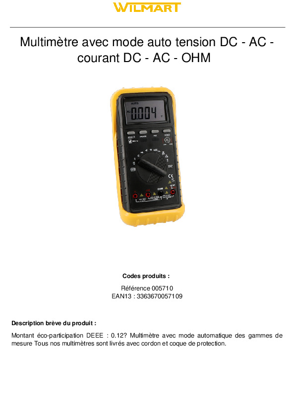 Fiche produit