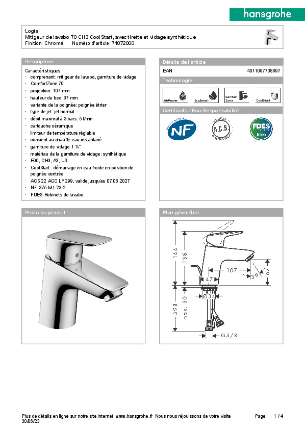 Fiche produit