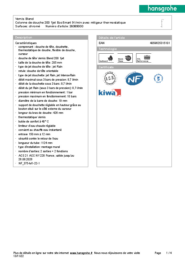 Fiche produit