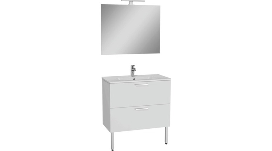 MIA MEUBLE 80CM 2 TIROIRS PACK COMPLET CHENE