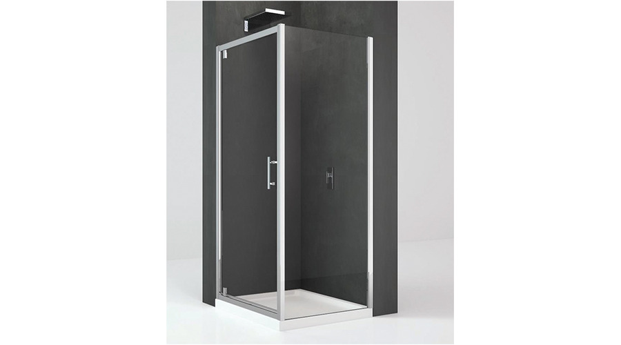 Paroi fixe laterale cadré 90 silver 88-91 transparent