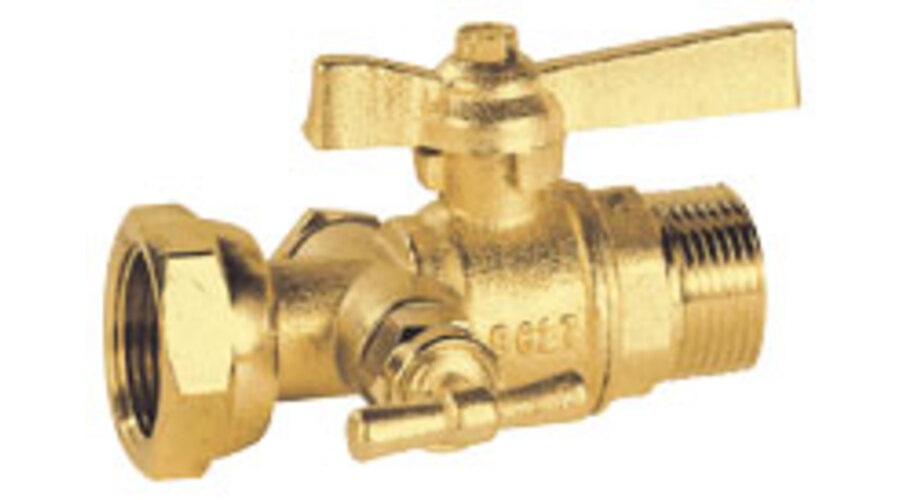 VANNE COMPTEUR LAITON A VISSER Ø3/4 3/4 A PURGE