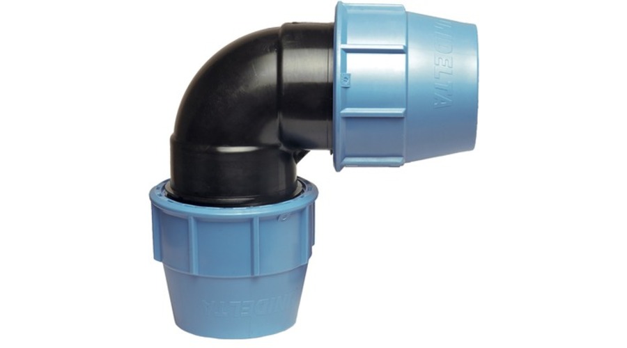 Coude polypropylène à compression 90° pour tube PE