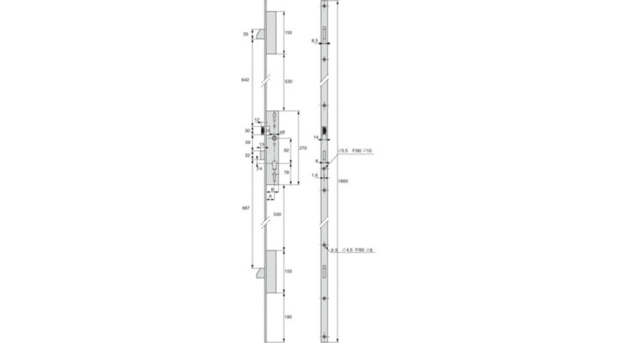 Serrure encastrer porte FIC [*** Serrure encastrer porte FIC ***]