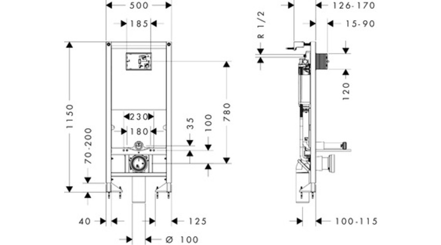 Bâti-support iFrame Hansgrohe FIC [*** Bâti-support iFrame Hansgrohe FIC ***]
