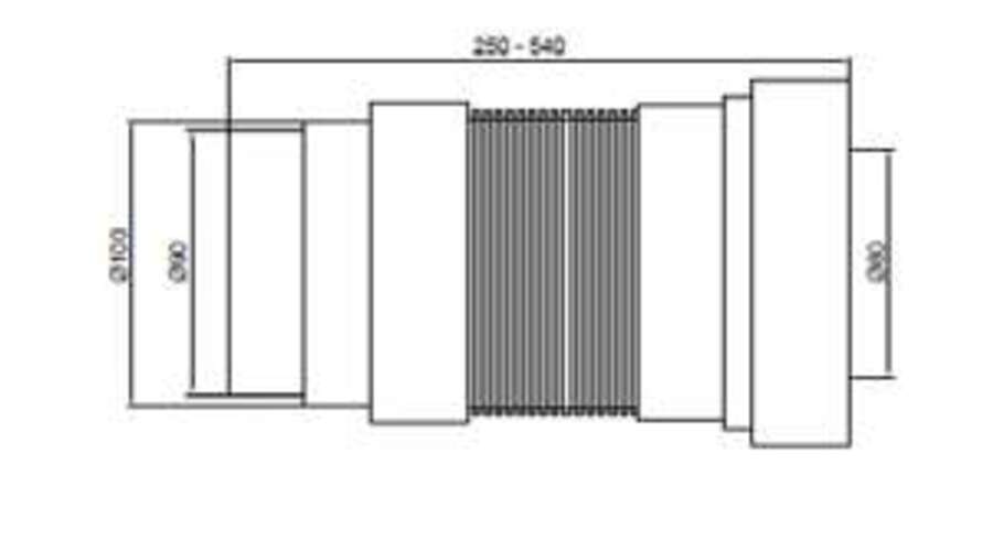 Pipe WC souple extensible à coller PB TURBO [*** Pipe WC souple extensible à coller PB TURBO ***]