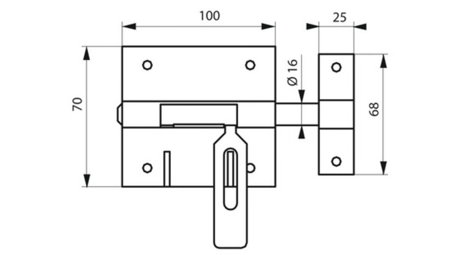 Verrou box portillon FIC [*** Verrou box portillon FIC ***]