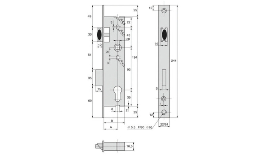 Serrure encastrer porte FIC [*** Serrure encastrer porte FIC ***]