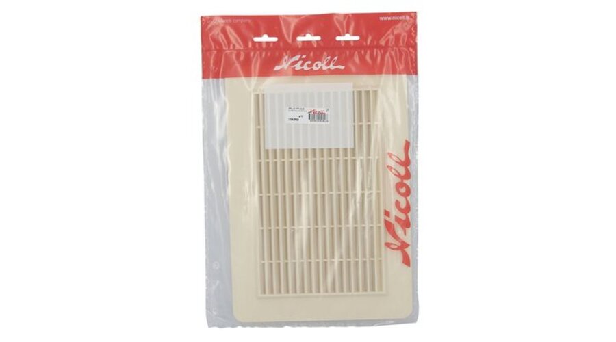 Grille de ventilation spécial façade à visser ou à coller applique sable - polystyrène - 223 x 326M NICOLL [*** Grille de ventilation spécial façade à visser ou à coller applique sable - polystyrène - 223 x 326M NICOLL ***]
