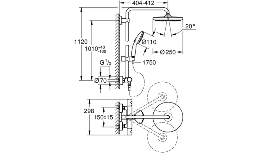 Colonne de douche Grohe FIC [*** Colonne de douche Grohe FIC ***]